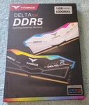 Team T-force White Delta Rgb 16GB Kit, 2 X 8GB DDR5 6000MHZ Gaming Memory Ram. Fixed Price $209.99.