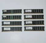 Lot Of 8 DDR1 400 CL3 CL2.5 Desktop Ram Memory (X4 512MB And 256MB) Infineon. Fixed Price $34.73.