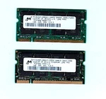 X Micron 1 Gb (2 Total) DDR-333 Sodimm PC2700 Non-ecc Ram Laptop Memory. Fixed Price $27.95.