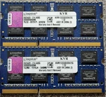 2X 2G KVR1333D3S9 Kingston DDR3 PC3-10600 Mhz Sodimm Sdram Memory. Fixed Price $14.99.