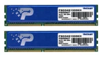 Patriot 4GB 2X2GB DDR3 PC3-10600U 1333MHZ PSD34G1333KH Non-ecc. Fixed Price $45.33.