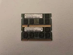 (2GB Kit) Qimonda 1GB PC2-5300S DDR2 Sodimm HYS64T128021EDL-3S Laptop Ram. Fixed Price $12.99.