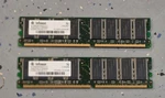 Set Of Infineon HYS64D64320HU-5-C DDR-400 CL3 PC-3200U 512MB (1 Gb Total). Fixed Price $9.95.