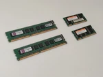 Ram + Memory Modules, 2X Kingston KVR1066D3E7S/4G 1.5V Hynix PC2700S-25330. Fixed Price $72.40.