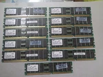 Lot Of 11 Genuine Samsung PC2100R-25331-2 Hp P/n 261584-041 Memory Ram. Fixed Price $45.00.