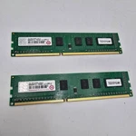 2X Transcend 2GB DDR3 1333MHZ PC3 10600U Ram Memory Modules Kit. Fixed Price $10.00.