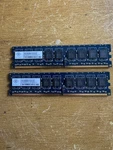 Nanya 2GB (2X 1GB) DDR2 PC2-5300E Ecc Dimm Ram NT1GT72U8PA1BY-3C.0727.X3.TW. Fixed Price $10.00.