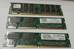(2) Sdram 71.73450.113 Apacer 128MB Unb Ecc PC-133CL3 /(1) Korea PC133U-333-542. Fixed Price $30.00.