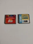 Lot Of Transcend 8GB Compactflash 133X High Speed/edge 2GB Memory Cards. Fixed Price $22.00.