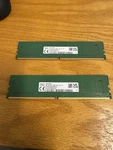 2X Hynix 8GB PC5-44800 DDR5-5600MHZ 288-PIN Dimm Memory Modules- HMCG66AGBUA081N. Fixed Price $150.00.