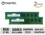 Timetec 2X4GB DDR3 1600MHZ PC3-12800 Non-ecc 1.35V 2RX8 Udimm Desktop Memory Ram. Fixed Price $35.99.