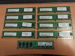 Micron X 1GB DDR2 Ram PC2-4200 533MHZ CL4 MT16HTF12864AY-53ED4 + 2GB Stick. Fixed Price $50.00.