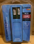 New Kingston PC2-5300 X Gb Dimm 666 Mhz DDR2 Sdram Memory KVR533D2K2/2GR. Fixed Price $29.99.