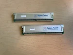 (2) D32PB12H Super Talent 512 Mb DDR-400 PC3200 Memory Free Shipping. Fixed Price $29.95.
