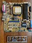 Asus M2A-VM Motherboard AM2 + 2GB Kingston Memory -one Owner- As-is. Fixed Price $47.25.