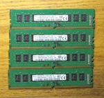 Four 8GB 2RX8 PC4-2133P Desktop Memory Hynix HMA41GU6AFR8N-TF. Fixed Price $84.99.