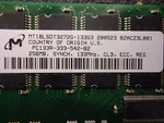 Brand New! MT18LSDT3272G-133G3, Micron Tech, Memory Module, 256MB, Sdram, PC133. Fixed Price $10.00.
