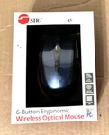 Siig 6 Button Ergonomic Wireless Optical Mouse - New In Box. Fixed Price $9.79.