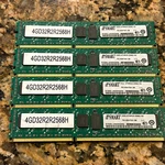 Lot Of (4) Smart 4GB DDR3 2RX4 PC3-10600R (4GD32R2R2568H) PQ1834724-30. Fixed Price $9.00.