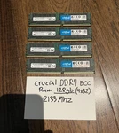 128GB (4X32GB) Crucial DDR4 Ecc 2133MHZ Rdimm Ram. Fixed Price $400.00.