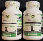 2X - Vetriscience Canine Plus Senior Multivitamin For Dogs, 60 Tablets,. Fixed Price $24.99.