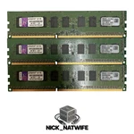 Kingston 12GB (3X4GB) DDR3-1333 Ecc KVR1333D3E9SK2/8GI 240P. Fixed Price $34.99.