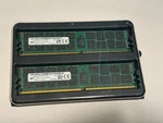 Lot Of Micron 32GB (2X 16GB) 2RX4 PC4-2133P-RBP-10 DDR4 Server Ram. Fixed Price $179.99.