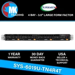 Supermicro SYS-6019U-TN4R4T 4B Lff 1U Server -V1- Choose Cpus/ram Wholesale. Fixed Price $975.00.
