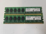 Crucial CT12872AA800.M9FG 1GB PC2-6400 Desktop Ram (lot Of 2). Fixed Price $23.00.