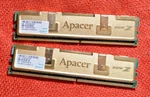 Apacer X2, 1GB Each DDR2 Unb PC2-6400CL5 "plus Free Shipping". Fixed Price $18.00.