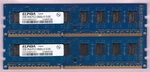 4GB 2X2GB PC3-10600 DDR3-1333 Elpida EBJ21UE8BDF0-DJ-F Blue Ram Memory Kit Tw. Fixed Price $10.90.