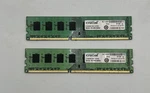 Two Crucial 2GB 240-PIN Dimm 256MX64 DDR3 Desktop Memory. CT25664BA1339A.D16FRM2. Fixed Price $6.97.
