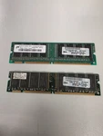 Lot Of 2X 128MB PC133 Sdram Desktop Micron MT8LSDT & Hynix HYM71V. Fixed Price $17.50.