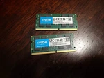 Crucial 64GB DDR4-3200 Sodimm Memory Kit Black (CT32G4SFD832A.C16FF). Fixed Price $400.00.