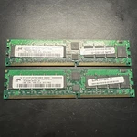 2X 1GB Micron MT18VDDF12872G-40BD3 PC3200R 400MHZ 184-P DDR1 Ecc Server Ram. Fixed Price $45.00.