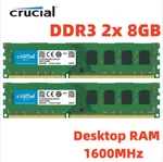 Crucial 16GB (2X 8GB) Kit DDR3 1600MHZ PC3-12800 Udimm Desktop 240-PIN CL11 Ram. Fixed Price $37.95.