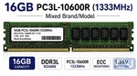 16GB PC3L-10600R DDR3L-1333 Ecc Registered Server Memory Rdimm (mixed Brands). Fixed Price $12.95.