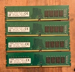 Lot Of Kingston 16GB DDR4 Ram Memory Modules 2RX8 PC4-2400T-UB1-11 Kyxcov. Fixed Price $189.00.