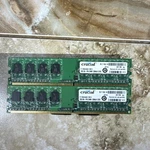 Crucial Sdram Dimm 2GB (2X1GB) DDR2-667 240-PIN CT12864AA667.M8FH. Fixed Price $15.00.