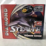Diamond Stealth S80 Agp Ati Radeon 9200SE Video Card, 128MB. Fixed Price $35.99.