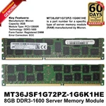 Micron Emc 8GB DDR3-1600 PC3-12800R 2RX4 CL11 240-PIN Ram MT36JSF1G72PZ-1G6K1HE. Fixed Price $17.89.