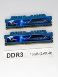 G.skill Ripjaws F3-1600C9D-16GXM 16GB (2X8GB) 2RX8 PC3-12800 DDR3 Desktop Memory. Fixed Price $35.95.