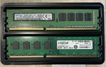 Samsung & Crucial 8GB (2X4GB) DDR3 1600MHZ Udimm Ram M391B5173QH0-YK0 CT51264BA. Fixed Price $10.99.