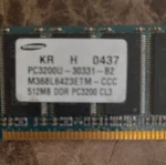 Samsung 512MB DDR1 Dimm Ram PC3200U-30331-B2 M368L6423ETM-CCC. Fixed Price $16.00.