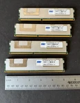 4X PC10600 Memory Modules (OWC1333D3ECC4GB). Fixed Price $17.00.