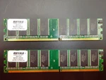 Buffalo 2GB (2X1GB) DDR1 DD4003-1GAX2KIT PC3200 #R950. Fixed Price $24.48.
