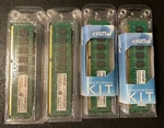 Lot Of Crucial 4GB 240 Pin Dimm 512MX72 DDR3 Ram 1033 Mhz CT51272BA1067.M18FMD. Fixed Price $90.00.
