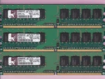 1.5GB 3X512MB PC2 5300 Kingston KX8388-ELG DDR2-667 Elpida Desktop Memory Kit. Fixed Price $8.20.