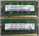 Hynix 2GB (2X1GB) HYMP112S64CP6-S6 PC2-6400S DDR2-800 So-dimm Ram Laptop Memory. Fixed Price $9.95.