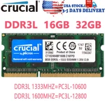 Crucial DDR3L 16GB 32GB 1333MHZ 1600MHZ Memory So-dimm Laptop Ram Notebook. Fixed Price $78.95.